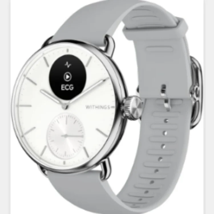 WITHINGS ScanWatch 2 Hybrid Smart Watch - White, 38 mm thumbnail
